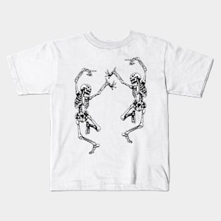 Dance With Death Halloween Skeletons Kids T-Shirt